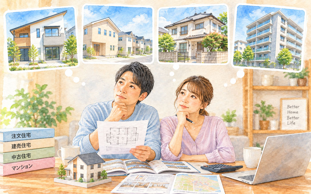 家を買うとき何からはじめる?注文住宅?建売?マンション?中古物件?